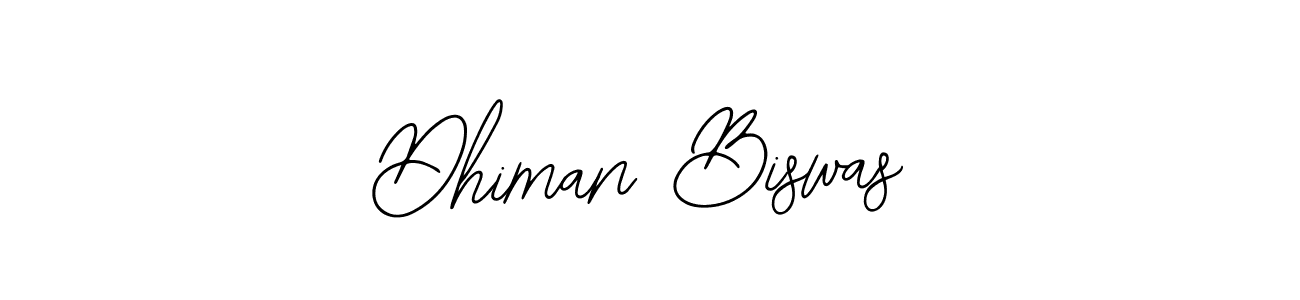 How to make Dhiman Biswas name signature. Use Bearetta-2O07w style for creating short signs online. This is the latest handwritten sign. Dhiman Biswas signature style 12 images and pictures png