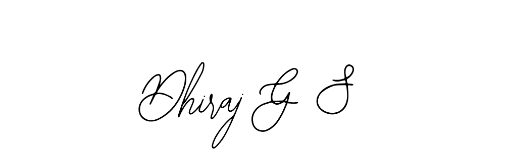 How to Draw Dhiraj G S signature style? Bearetta-2O07w is a latest design signature styles for name Dhiraj G S. Dhiraj G S signature style 12 images and pictures png