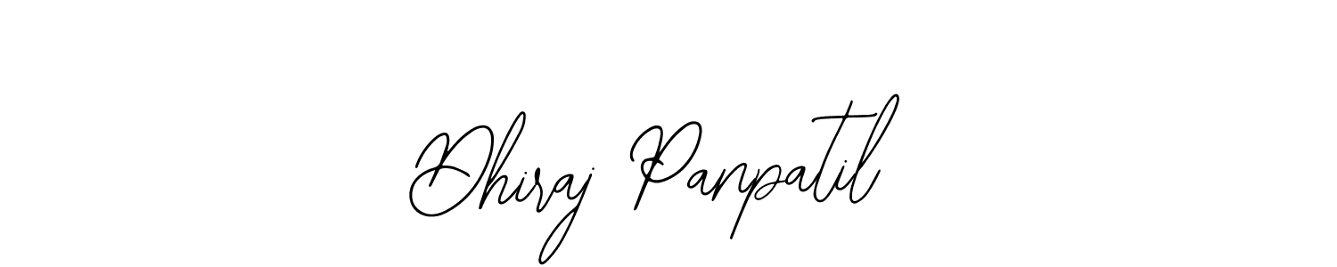 How to make Dhiraj Panpatil name signature. Use Bearetta-2O07w style for creating short signs online. This is the latest handwritten sign. Dhiraj Panpatil signature style 12 images and pictures png