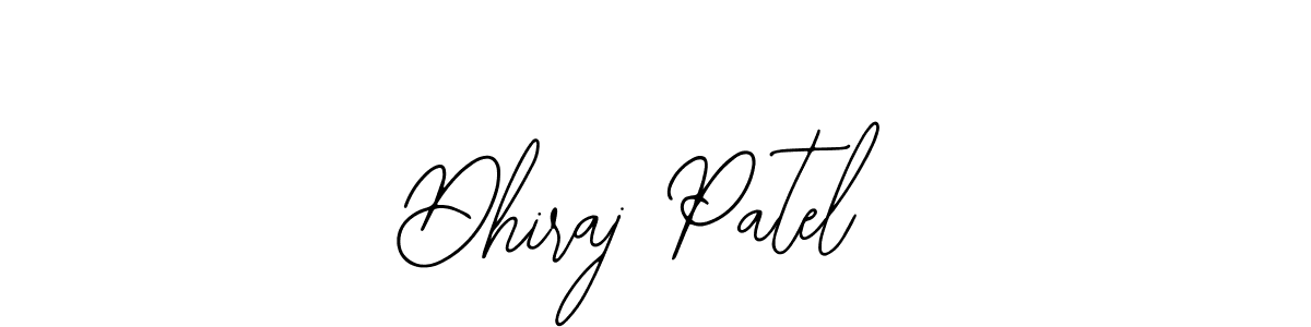 How to make Dhiraj Patel name signature. Use Bearetta-2O07w style for creating short signs online. This is the latest handwritten sign. Dhiraj Patel signature style 12 images and pictures png