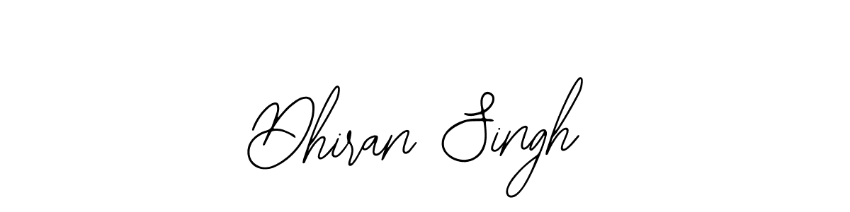 How to make Dhiran Singh name signature. Use Bearetta-2O07w style for creating short signs online. This is the latest handwritten sign. Dhiran Singh signature style 12 images and pictures png