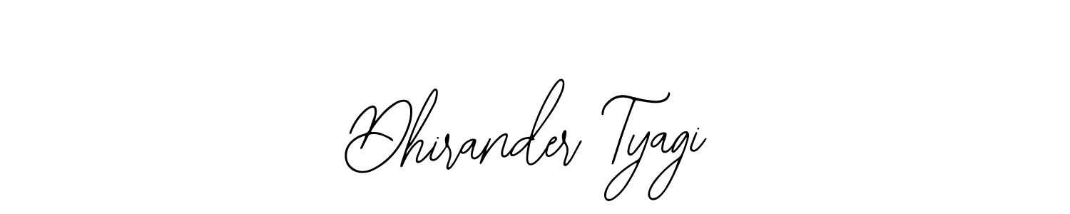 The best way (Bearetta-2O07w) to make a short signature is to pick only two or three words in your name. The name Dhirander Tyagi include a total of six letters. For converting this name. Dhirander Tyagi signature style 12 images and pictures png