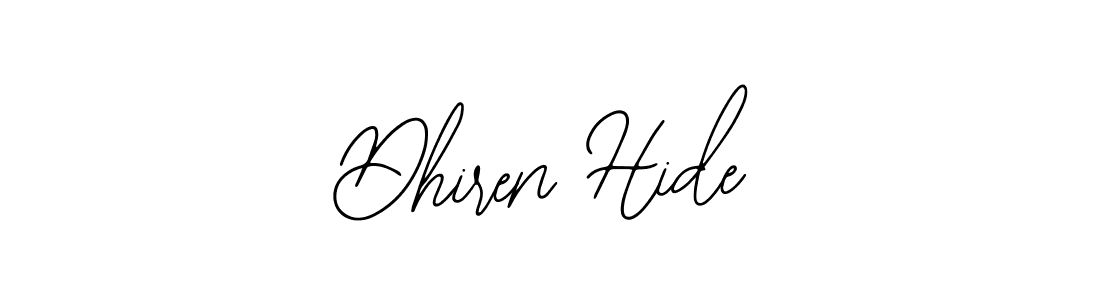 The best way (Bearetta-2O07w) to make a short signature is to pick only two or three words in your name. The name Dhiren Hide include a total of six letters. For converting this name. Dhiren Hide signature style 12 images and pictures png