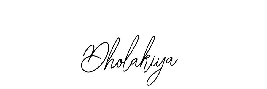 How to make Dholakiya name signature. Use Bearetta-2O07w style for creating short signs online. This is the latest handwritten sign. Dholakiya signature style 12 images and pictures png