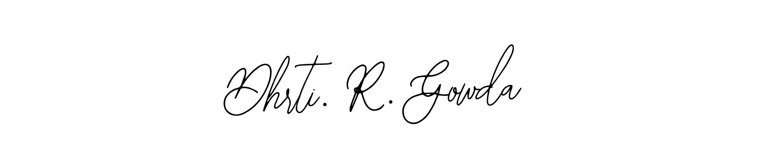 The best way (Bearetta-2O07w) to make a short signature is to pick only two or three words in your name. The name Dhrti. R. Gowda include a total of six letters. For converting this name. Dhrti. R. Gowda signature style 12 images and pictures png