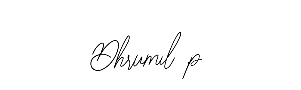 Create a beautiful signature design for name Dhrumil .p. With this signature (Bearetta-2O07w) fonts, you can make a handwritten signature for free. Dhrumil .p signature style 12 images and pictures png