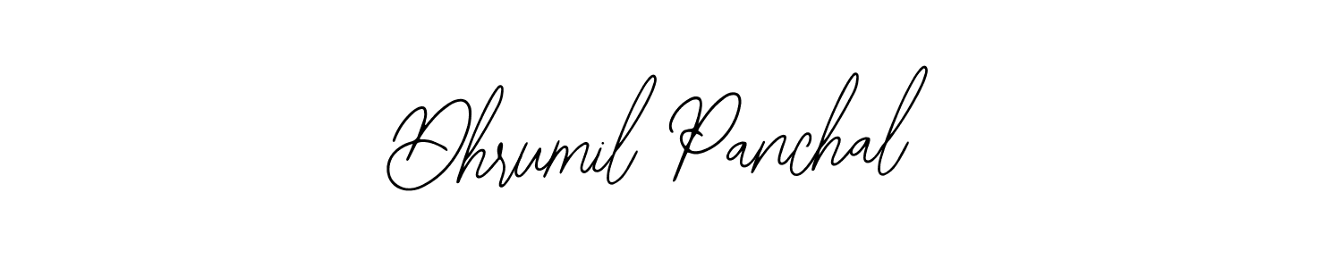 You should practise on your own different ways (Bearetta-2O07w) to write your name (Dhrumil Panchal) in signature. don't let someone else do it for you. Dhrumil Panchal signature style 12 images and pictures png