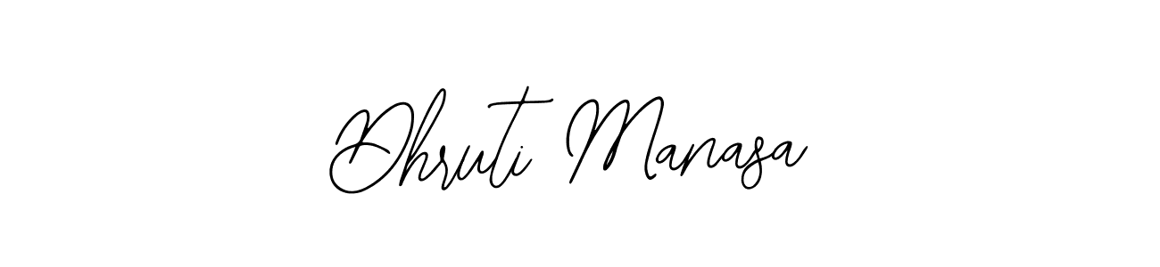 Use a signature maker to create a handwritten signature online. With this signature software, you can design (Bearetta-2O07w) your own signature for name Dhruti Manasa. Dhruti Manasa signature style 12 images and pictures png