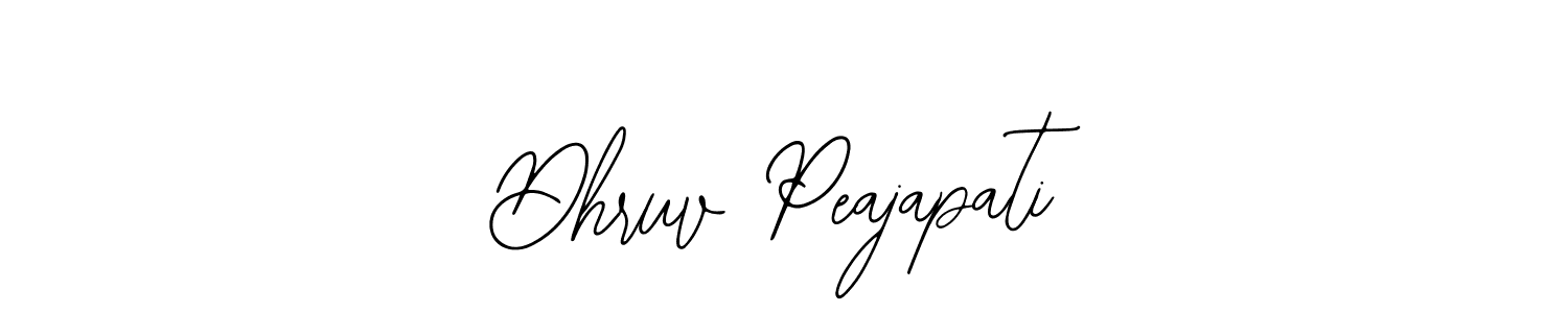 How to make Dhruv Peajapati name signature. Use Bearetta-2O07w style for creating short signs online. This is the latest handwritten sign. Dhruv Peajapati signature style 12 images and pictures png