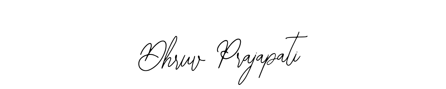 How to make Dhruv Prajapati name signature. Use Bearetta-2O07w style for creating short signs online. This is the latest handwritten sign. Dhruv Prajapati signature style 12 images and pictures png