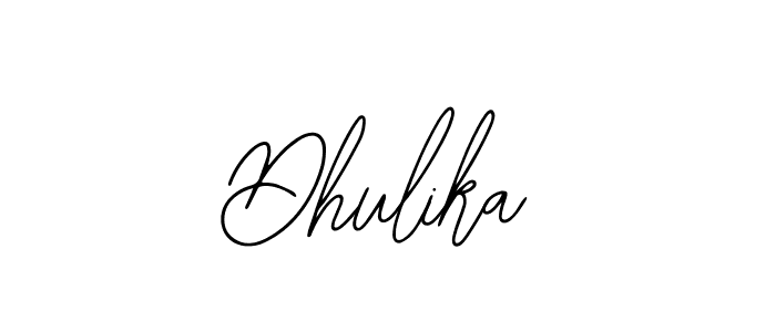 Use a signature maker to create a handwritten signature online. With this signature software, you can design (Bearetta-2O07w) your own signature for name Dhulika. Dhulika signature style 12 images and pictures png