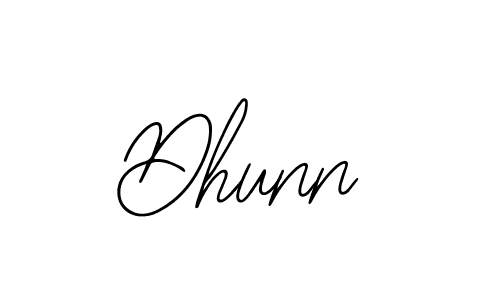 Use a signature maker to create a handwritten signature online. With this signature software, you can design (Bearetta-2O07w) your own signature for name Dhunn. Dhunn signature style 12 images and pictures png