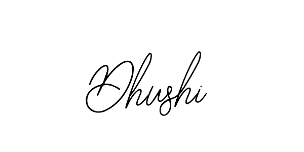 How to make Dhushi name signature. Use Bearetta-2O07w style for creating short signs online. This is the latest handwritten sign. Dhushi signature style 12 images and pictures png