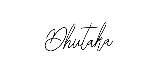 You should practise on your own different ways (Bearetta-2O07w) to write your name (Dhutaka) in signature. don't let someone else do it for you. Dhutaka signature style 12 images and pictures png