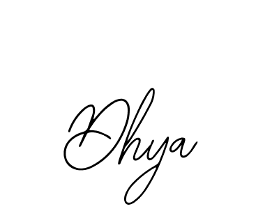 Use a signature maker to create a handwritten signature online. With this signature software, you can design (Bearetta-2O07w) your own signature for name Dhya. Dhya signature style 12 images and pictures png