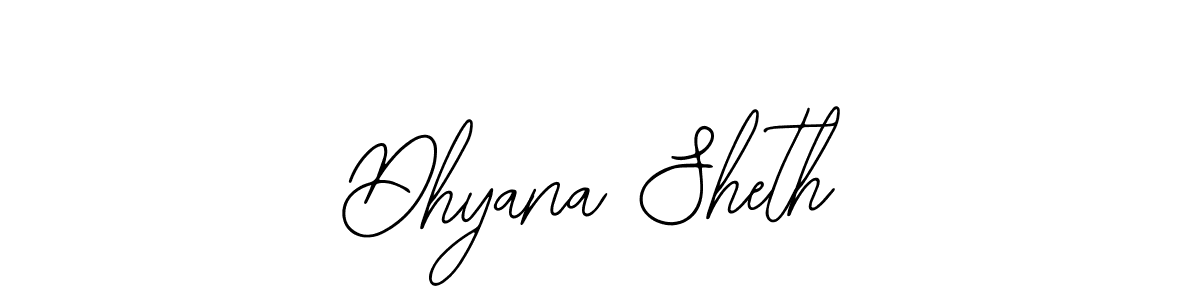 How to make Dhyana Sheth name signature. Use Bearetta-2O07w style for creating short signs online. This is the latest handwritten sign. Dhyana Sheth signature style 12 images and pictures png