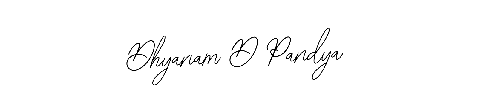 Bearetta-2O07w is a professional signature style that is perfect for those who want to add a touch of class to their signature. It is also a great choice for those who want to make their signature more unique. Get Dhyanam D Pandya name to fancy signature for free. Dhyanam D Pandya signature style 12 images and pictures png
