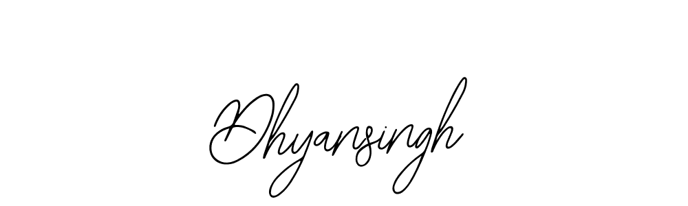 How to Draw Dhyansingh signature style? Bearetta-2O07w is a latest design signature styles for name Dhyansingh. Dhyansingh signature style 12 images and pictures png