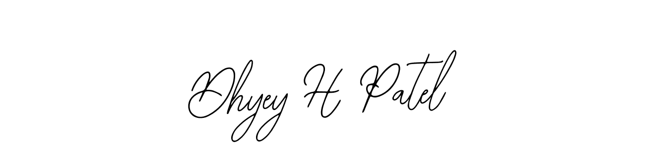 How to Draw Dhyey H Patel signature style? Bearetta-2O07w is a latest design signature styles for name Dhyey H Patel. Dhyey H Patel signature style 12 images and pictures png