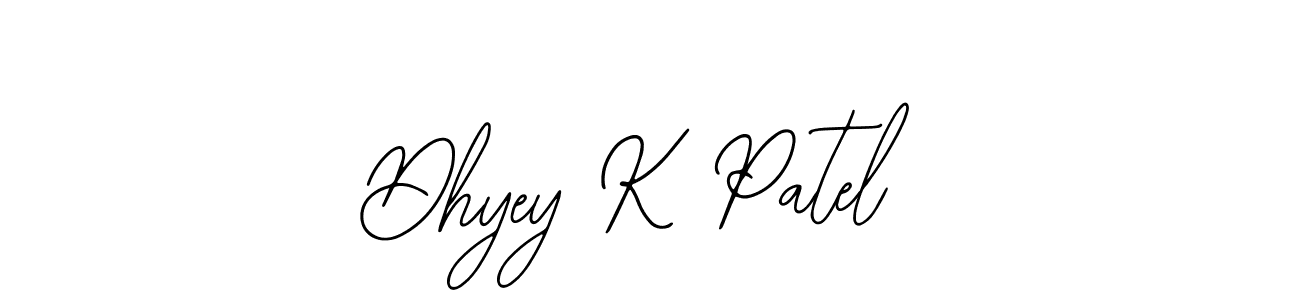How to Draw Dhyey K Patel signature style? Bearetta-2O07w is a latest design signature styles for name Dhyey K Patel. Dhyey K Patel signature style 12 images and pictures png