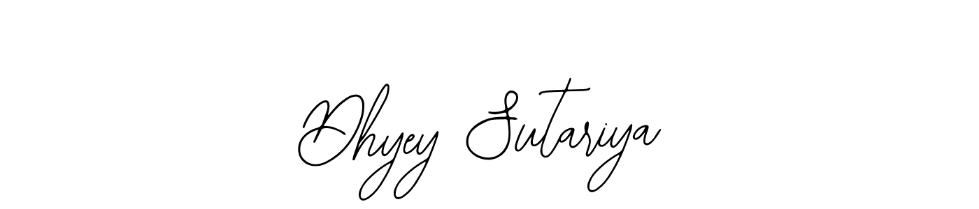 Create a beautiful signature design for name Dhyey Sutariya. With this signature (Bearetta-2O07w) fonts, you can make a handwritten signature for free. Dhyey Sutariya signature style 12 images and pictures png