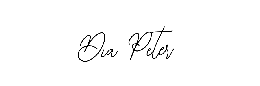 You should practise on your own different ways (Bearetta-2O07w) to write your name (Dia Peter) in signature. don't let someone else do it for you. Dia Peter signature style 12 images and pictures png