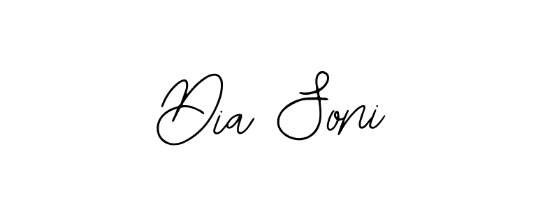 Design your own signature with our free online signature maker. With this signature software, you can create a handwritten (Bearetta-2O07w) signature for name Dia Soni. Dia Soni signature style 12 images and pictures png