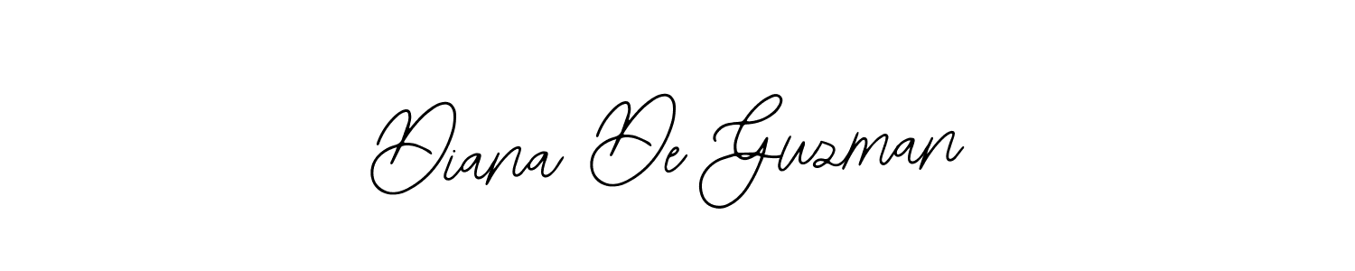 How to make Diana De Guzman name signature. Use Bearetta-2O07w style for creating short signs online. This is the latest handwritten sign. Diana De Guzman signature style 12 images and pictures png