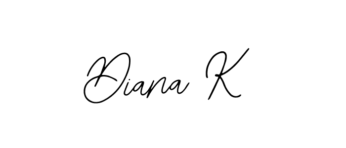 Use a signature maker to create a handwritten signature online. With this signature software, you can design (Bearetta-2O07w) your own signature for name Diana K. Diana K signature style 12 images and pictures png