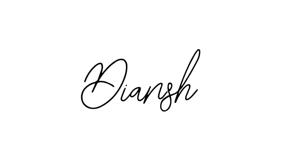 How to make Diansh signature? Bearetta-2O07w is a professional autograph style. Create handwritten signature for Diansh name. Diansh signature style 12 images and pictures png
