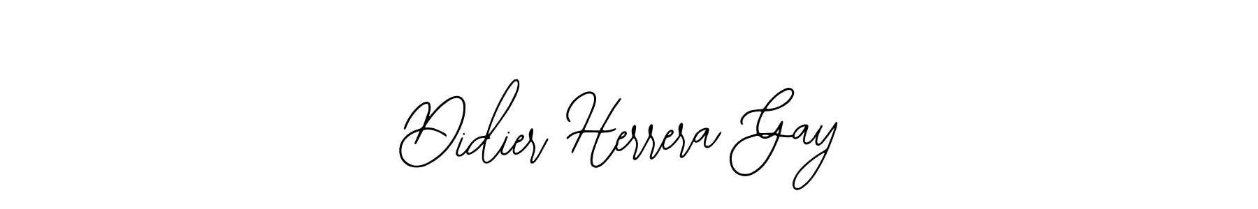 How to make Didier Herrera Gay name signature. Use Bearetta-2O07w style for creating short signs online. This is the latest handwritten sign. Didier Herrera Gay signature style 12 images and pictures png