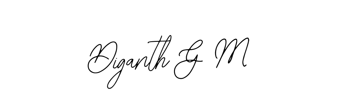 Diganth G M stylish signature style. Best Handwritten Sign (Bearetta-2O07w) for my name. Handwritten Signature Collection Ideas for my name Diganth G M. Diganth G M signature style 12 images and pictures png