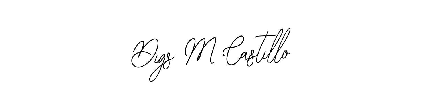 Use a signature maker to create a handwritten signature online. With this signature software, you can design (Bearetta-2O07w) your own signature for name Digs M Castillo. Digs M Castillo signature style 12 images and pictures png