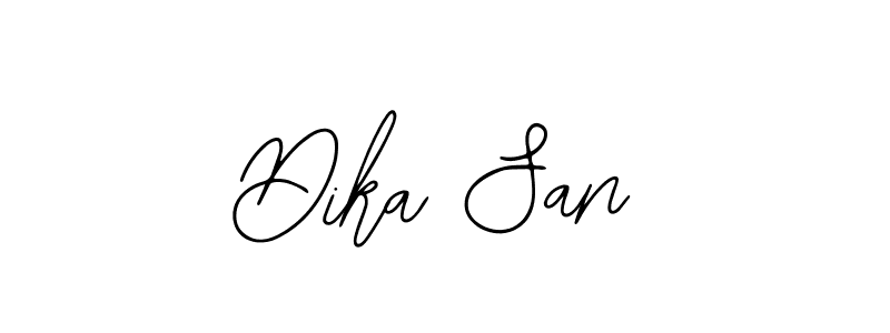 Similarly Bearetta-2O07w is the best handwritten signature design. Signature creator online .You can use it as an online autograph creator for name Dika San. Dika San signature style 12 images and pictures png