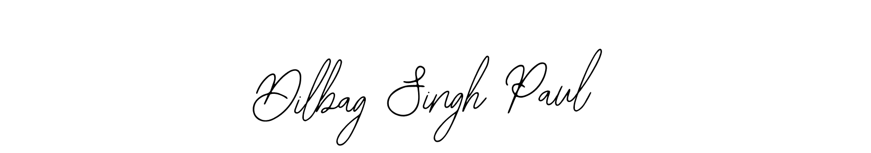 How to make Dilbag Singh Paul name signature. Use Bearetta-2O07w style for creating short signs online. This is the latest handwritten sign. Dilbag Singh Paul signature style 12 images and pictures png