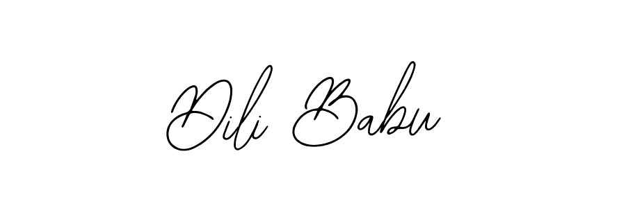 The best way (Bearetta-2O07w) to make a short signature is to pick only two or three words in your name. The name Dili Babu include a total of six letters. For converting this name. Dili Babu signature style 12 images and pictures png