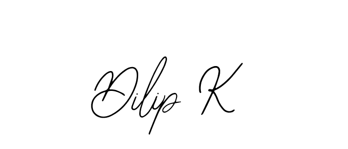 The best way (Bearetta-2O07w) to make a short signature is to pick only two or three words in your name. The name Dilip K include a total of six letters. For converting this name. Dilip K signature style 12 images and pictures png