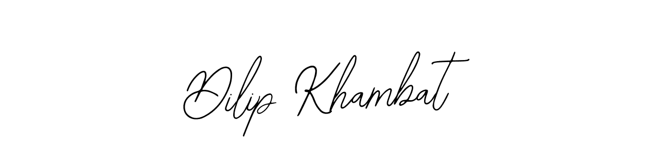 How to make Dilip Khambat name signature. Use Bearetta-2O07w style for creating short signs online. This is the latest handwritten sign. Dilip Khambat signature style 12 images and pictures png