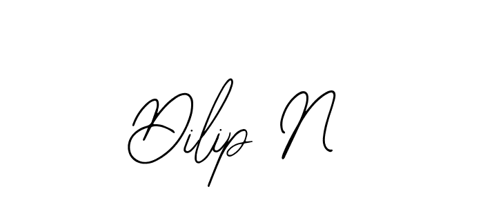 This is the best signature style for the Dilip N name. Also you like these signature font (Bearetta-2O07w). Mix name signature. Dilip N signature style 12 images and pictures png