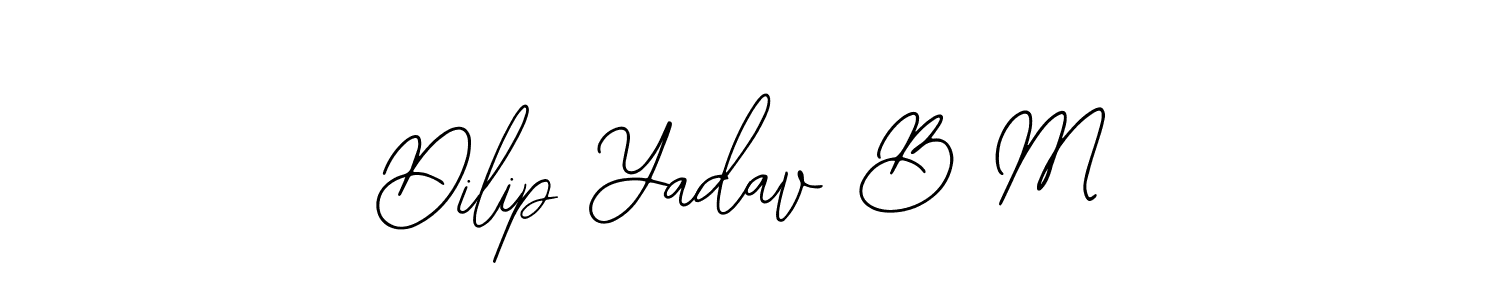 Bearetta-2O07w is a professional signature style that is perfect for those who want to add a touch of class to their signature. It is also a great choice for those who want to make their signature more unique. Get Dilip Yadav B M name to fancy signature for free. Dilip Yadav B M signature style 12 images and pictures png