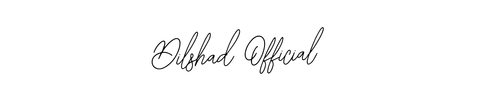 Also You can easily find your signature by using the search form. We will create Dilshad Official name handwritten signature images for you free of cost using Bearetta-2O07w sign style. Dilshad Official signature style 12 images and pictures png