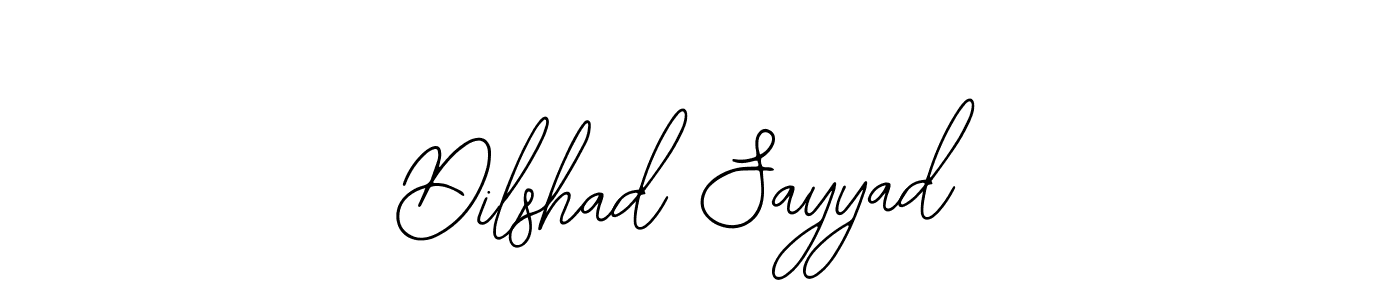 Use a signature maker to create a handwritten signature online. With this signature software, you can design (Bearetta-2O07w) your own signature for name Dilshad Sayyad. Dilshad Sayyad signature style 12 images and pictures png