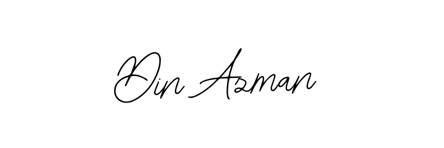 You should practise on your own different ways (Bearetta-2O07w) to write your name (Din Azman) in signature. don't let someone else do it for you. Din Azman signature style 12 images and pictures png