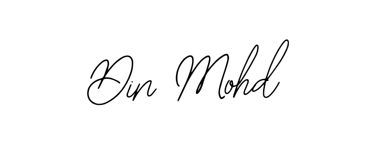 The best way (Bearetta-2O07w) to make a short signature is to pick only two or three words in your name. The name Din Mohd include a total of six letters. For converting this name. Din Mohd signature style 12 images and pictures png