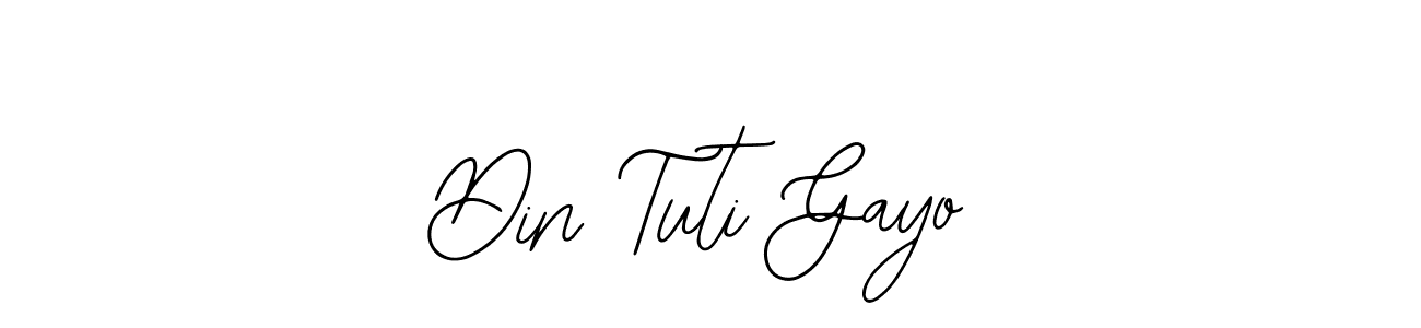 The best way (Bearetta-2O07w) to make a short signature is to pick only two or three words in your name. The name Din Tuti Gayo include a total of six letters. For converting this name. Din Tuti Gayo signature style 12 images and pictures png