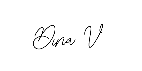 How to make Dina V signature? Bearetta-2O07w is a professional autograph style. Create handwritten signature for Dina V name. Dina V signature style 12 images and pictures png