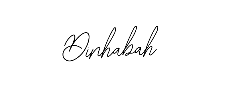 How to make Dinhabah name signature. Use Bearetta-2O07w style for creating short signs online. This is the latest handwritten sign. Dinhabah signature style 12 images and pictures png