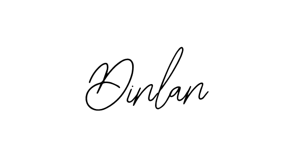 How to make Dinlan name signature. Use Bearetta-2O07w style for creating short signs online. This is the latest handwritten sign. Dinlan signature style 12 images and pictures png