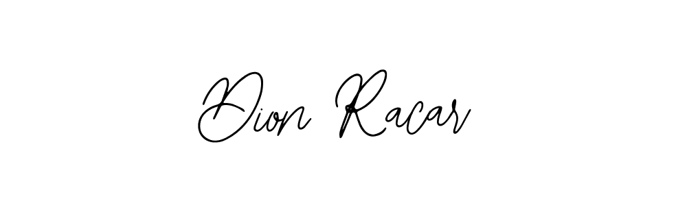 How to make Dion Racar name signature. Use Bearetta-2O07w style for creating short signs online. This is the latest handwritten sign. Dion Racar signature style 12 images and pictures png