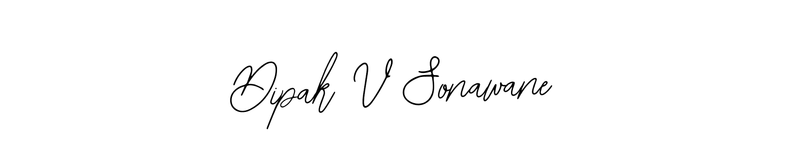 Also You can easily find your signature by using the search form. We will create Dipak V Sonawane name handwritten signature images for you free of cost using Bearetta-2O07w sign style. Dipak V Sonawane signature style 12 images and pictures png